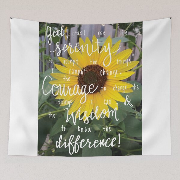 Item preview, Serenity Prayer Sunflower Background  designed and sold by Jamie Geyer.
