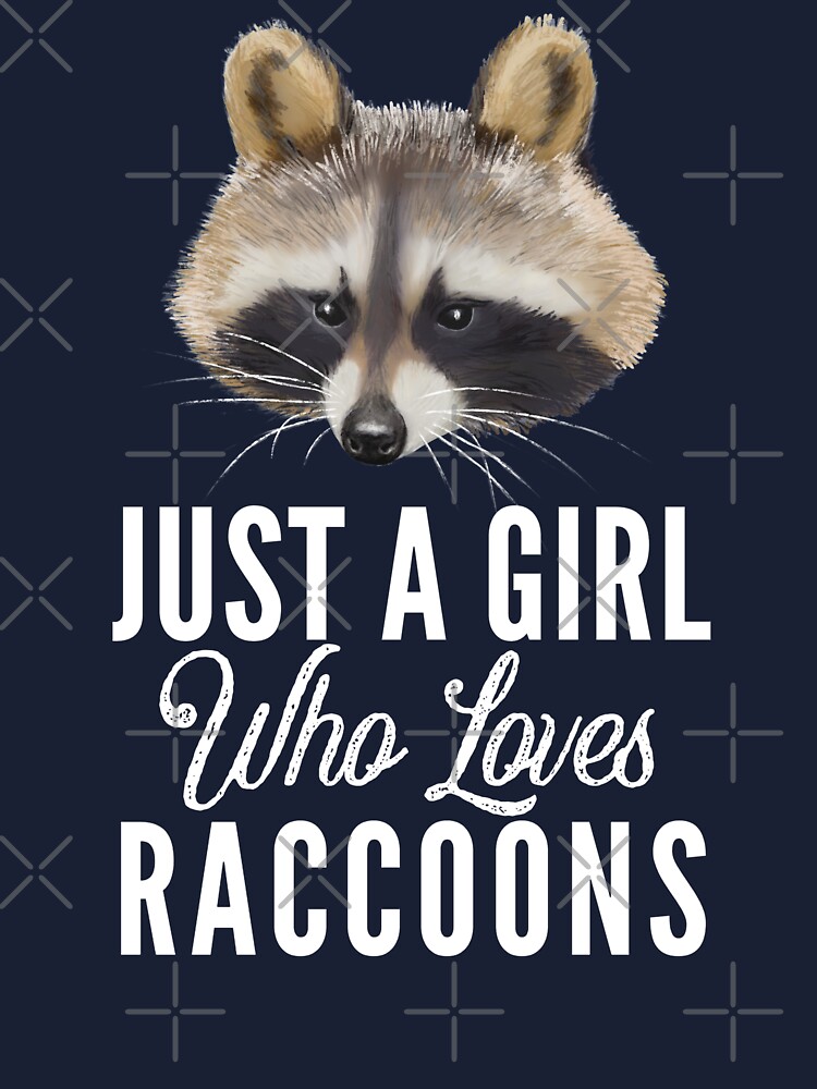 Girl Loves Raccoon Custom Name Tshirt Hoodie Apparel