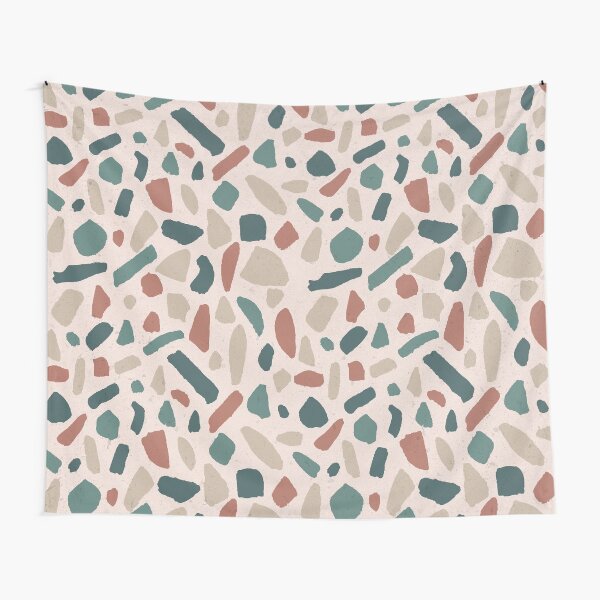 Warm Terrazzo Pattern Tapestry