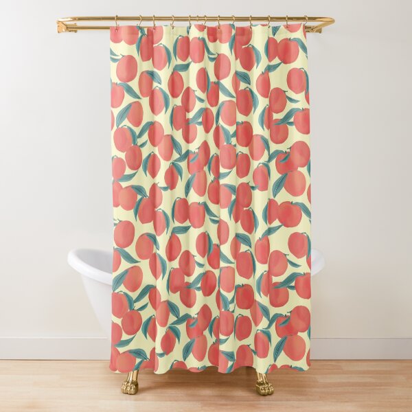 Modèle de fruits d'été Peach Peachy Peaches Rideau de douche