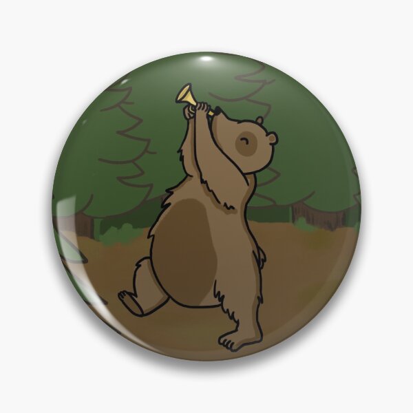 Item preview, bear playing the trumpet designed and sold by AveryLStickers.