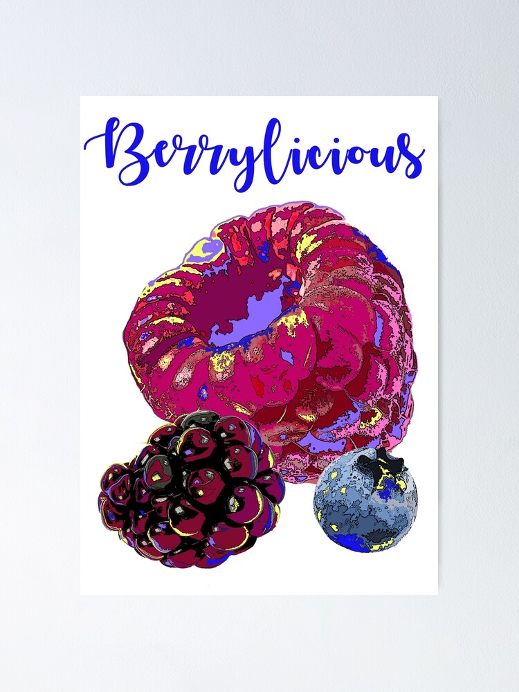 Thumbnail 1 of 3, Poster, BERRYLICIOUS designed and sold by Inkdbymaya.