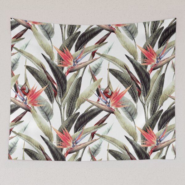 Item preview, Tropical flowers, strelitzia. Pattern designed and sold by Olga Melikhova.
