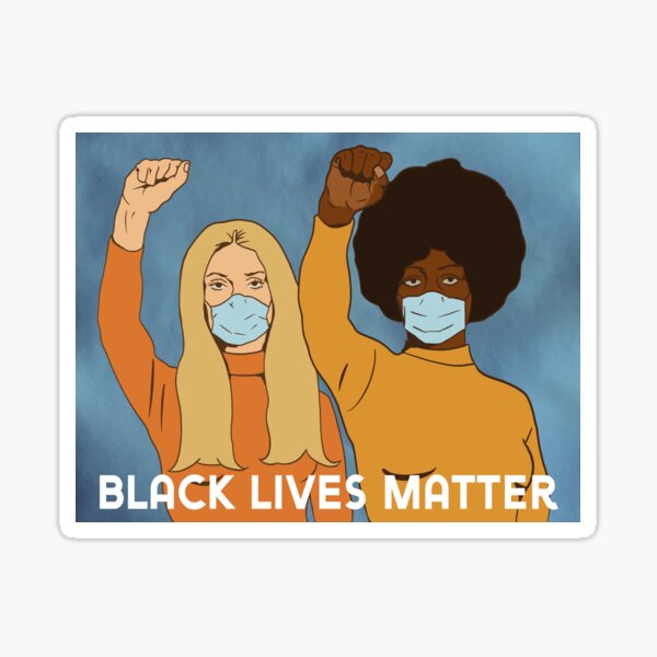 Black Lives Matter Sticker (with Background) Sticker