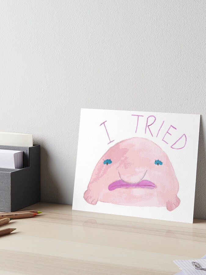 ベリンダ ザ ブロブフィッシュ Belinda The Blobfish Art Board Print By Misslisako Redbubble