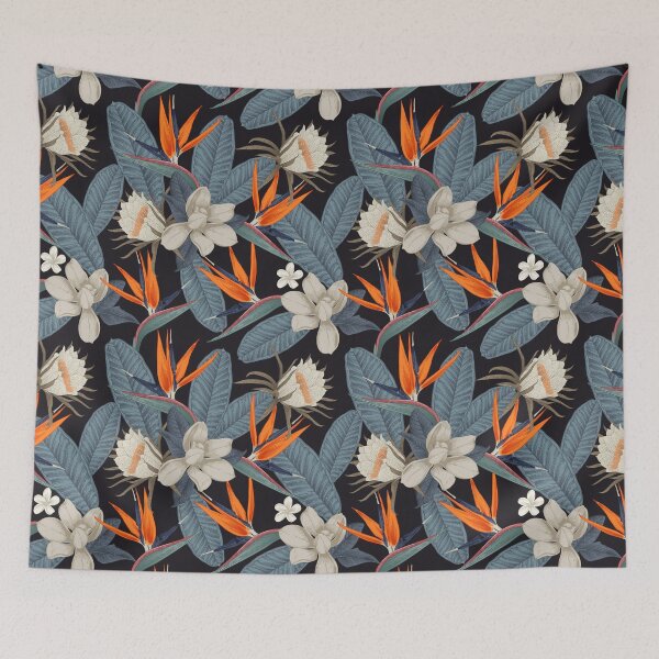 Item preview, Tropical flowers, pattern designed and sold by Olga Melikhova.