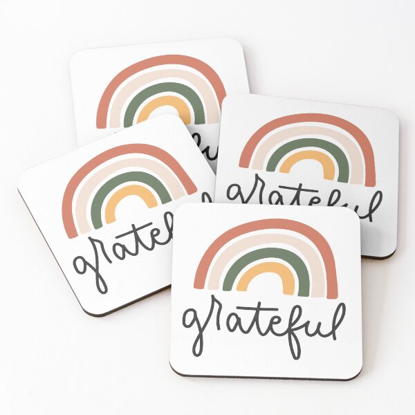 Item preview, Grateful saying with rainbow designed and sold by Mitoria.