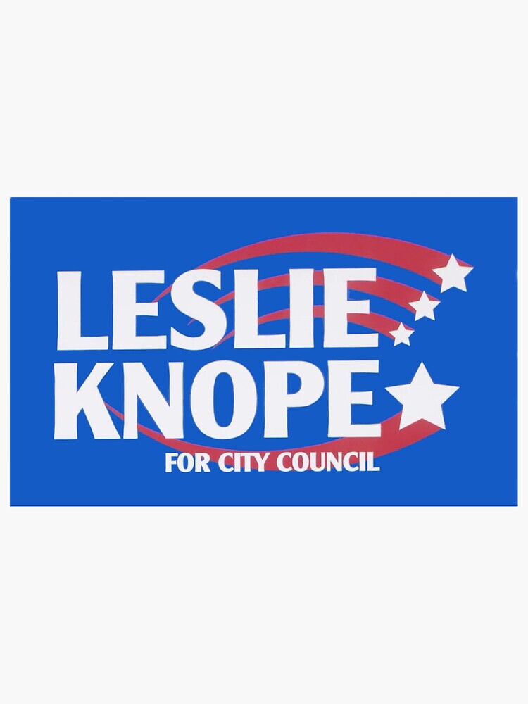 "Leslie Knope Parks and Rec" Sticker by Rebeccabender Redbubble