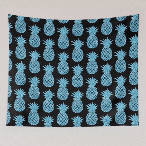Item preview, Pastel Blue Pineapple Ananas  designed and sold by mydoodlesateme.
