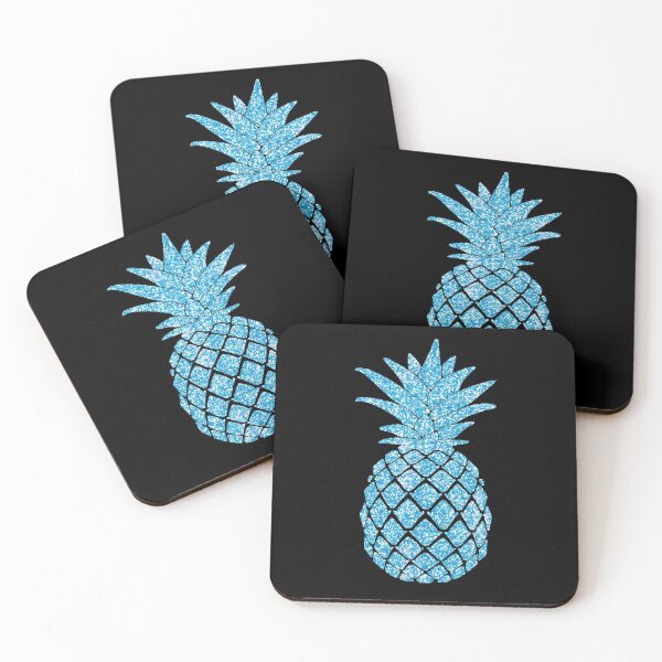 Item preview, Pastel Blue Pineapple Ananas  designed and sold by mydoodlesateme.