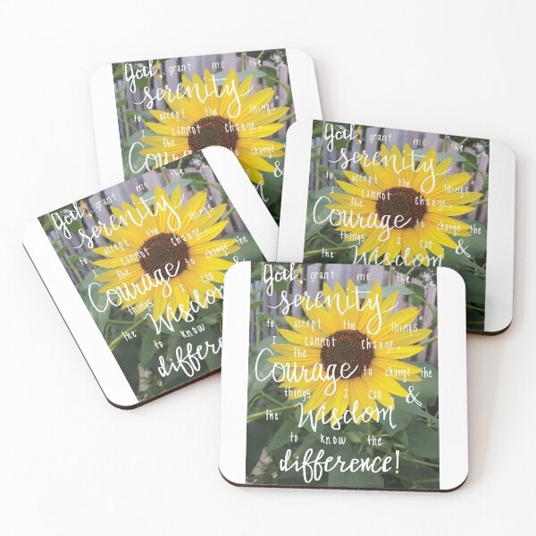 Item preview, Serenity Prayer Sunflower Background  designed and sold by Jamie Geyer.