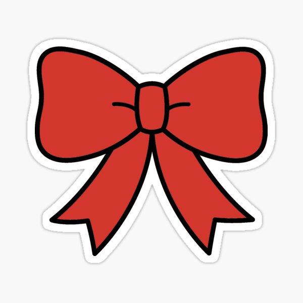 RED BOW STICKER