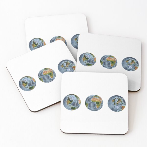 Item preview, World Relief Map showing land and oceans designed and sold by ThinkAboutMaps.
