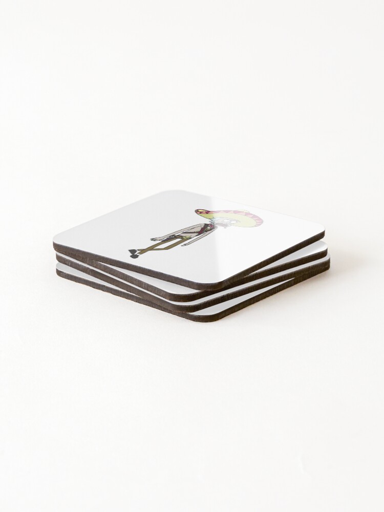 Alternate view of Mexican Rick Sanchez Sombrero Mustache | Rick and Morty character Coasters (Set of 4)
