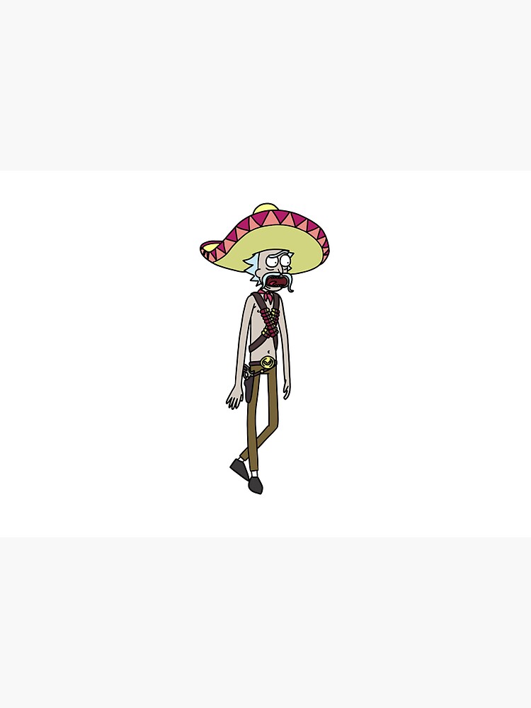 Mexican Rick Sanchez Sombrero Mustache | Rick and Morty character by newarts