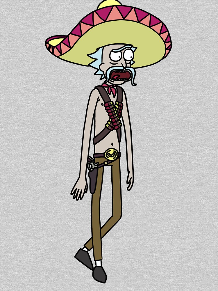 Mexican Rick Sanchez Sombrero Mustache | Rick and Morty character by newarts