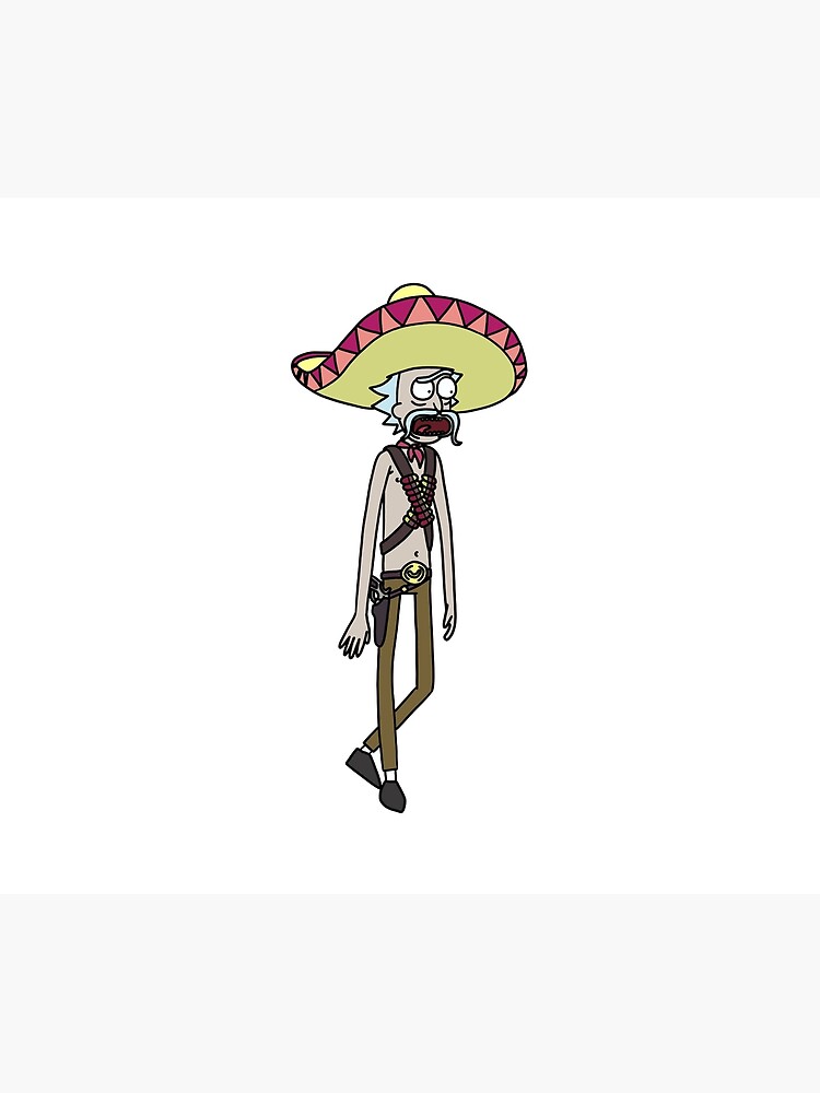 Mexican Rick Sanchez Sombrero Mustache | Rick and Morty character by newarts