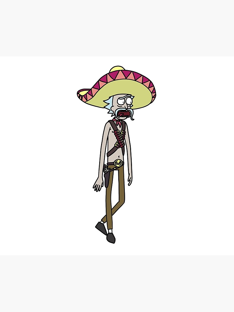 Mexican Rick Sanchez Sombrero Mustache | Rick and Morty character by newarts