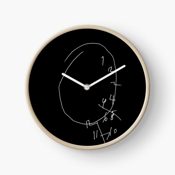 Will Graham encephalitis clock with inverted colors as drawn by Hugh Dancy - Hannibal fandom Clock