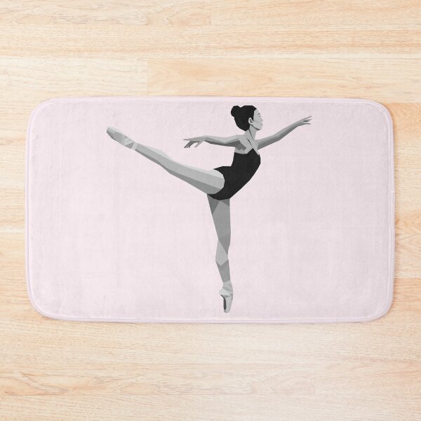 Item preview, Low Poly Ballerina Arabesque - Grayscale designed and sold by maddiebusick.