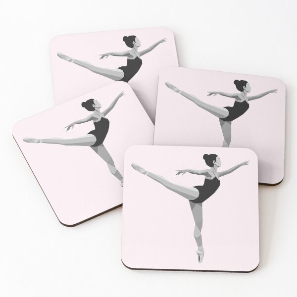 Item preview, Low Poly Ballerina Arabesque - Grayscale designed and sold by maddiebusick.