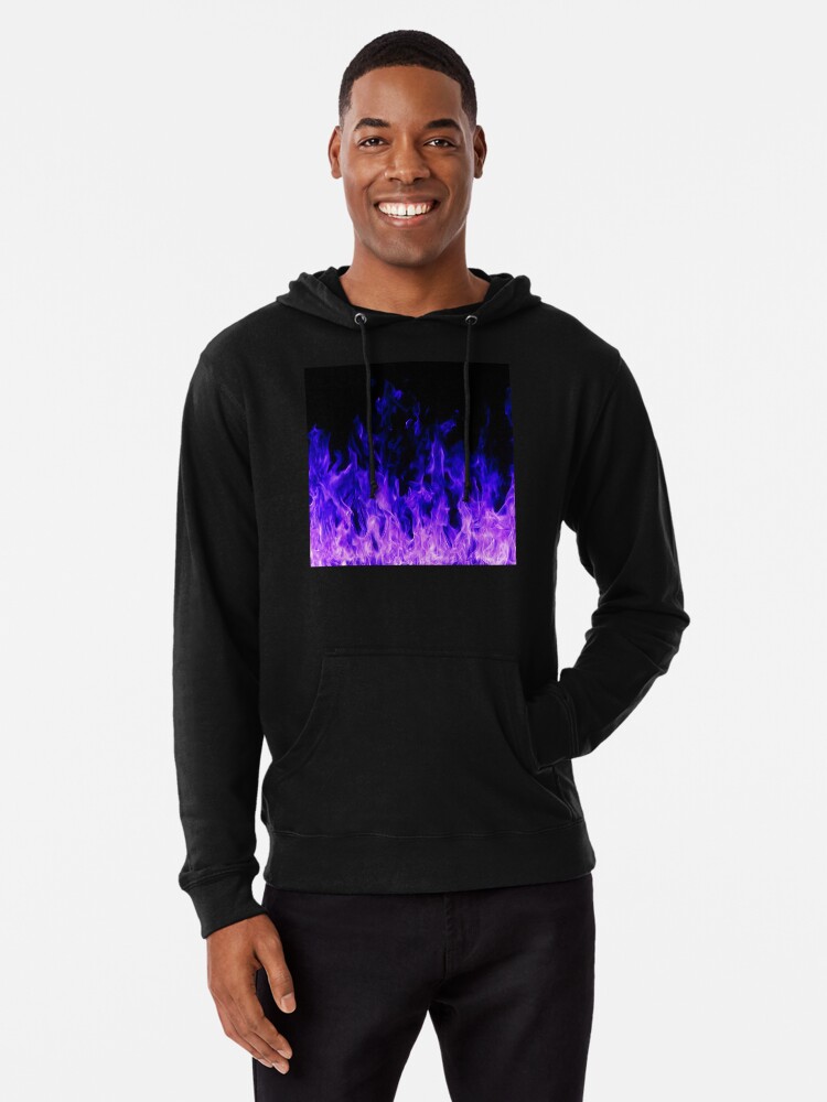 purple hoodie with flame