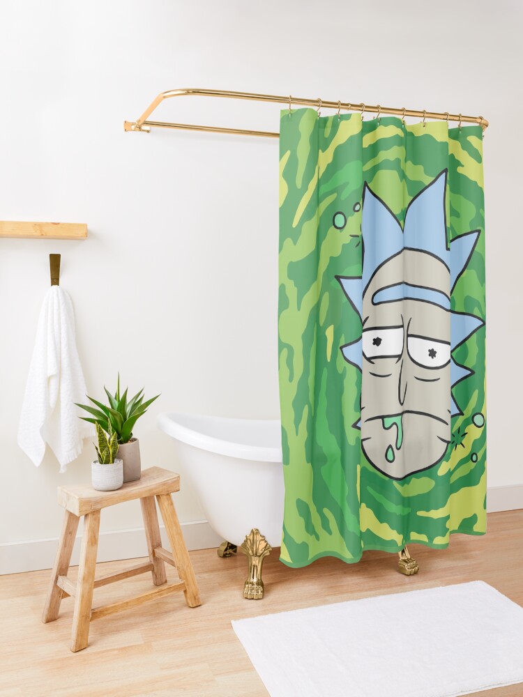 Alternate view of Sick Rick Shower Curtain