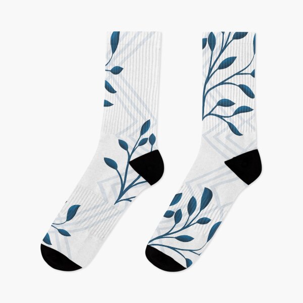 Item preview, Floral blue abstract pattern designed and sold by hexdecor.