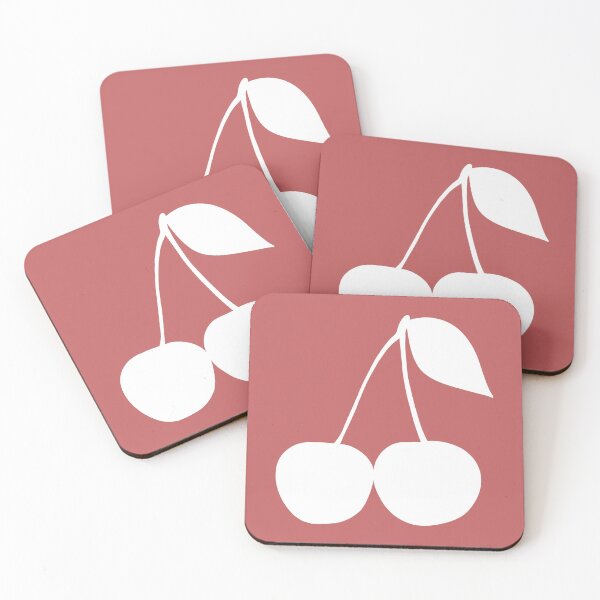 Item preview, Cherries with red background designed and sold by Whitiania Designs.