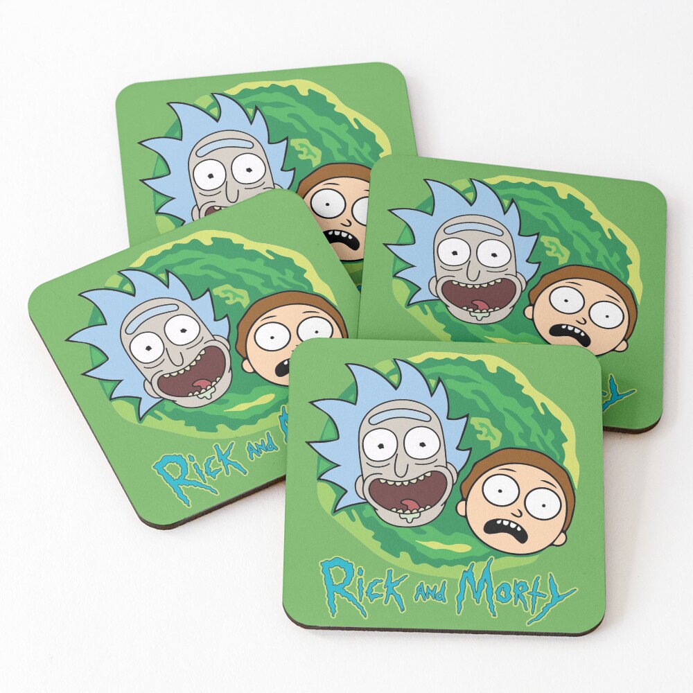 Rick and Morty Portal Coasters (Set of 4)