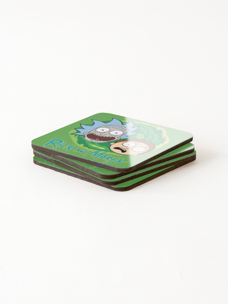 Alternate view of Rick and Morty Portal Coasters (Set of 4)