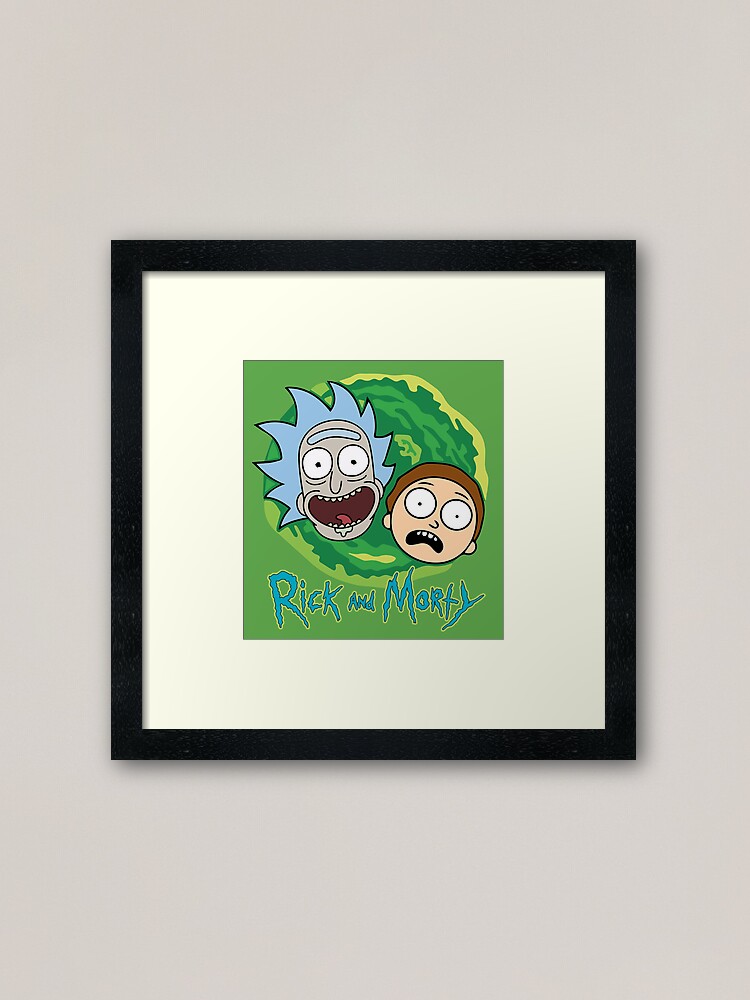 Alternate view of Rick and Morty Portal Framed Art Print