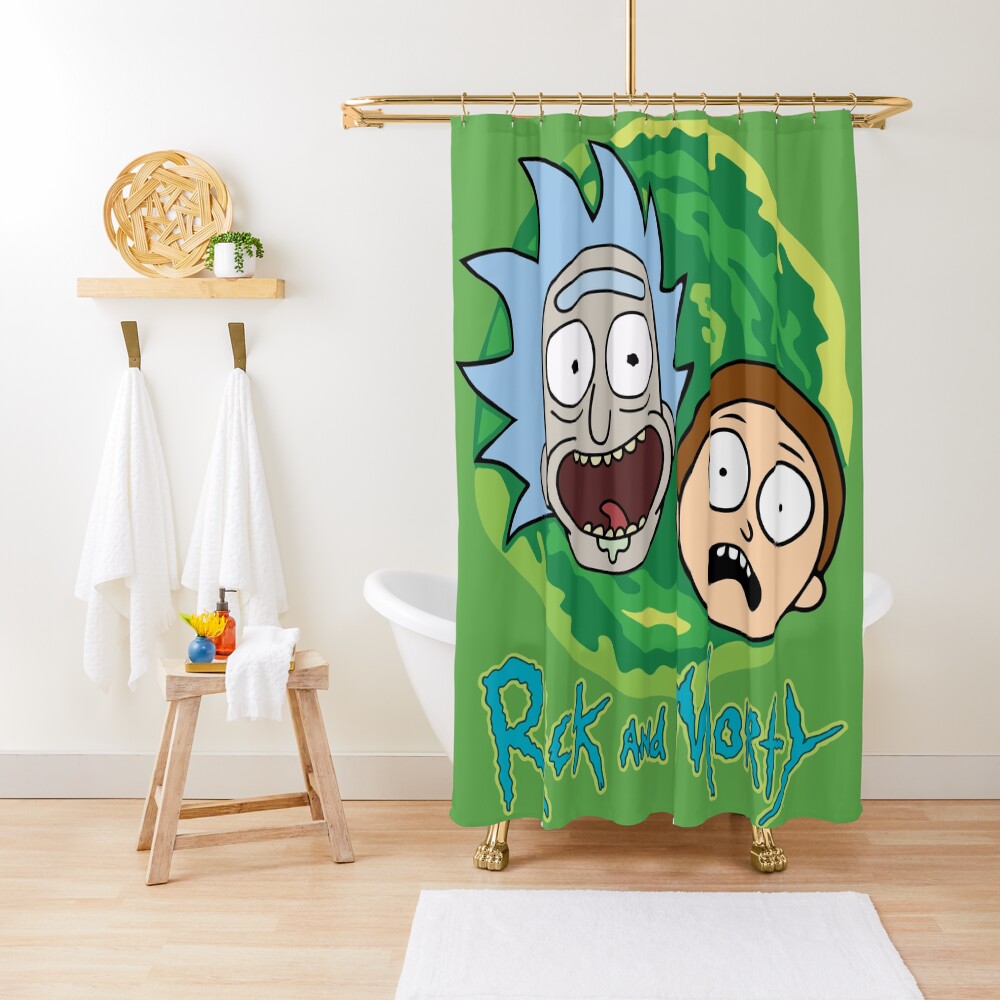 Rick and Morty Portal Shower Curtain