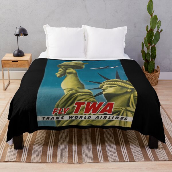 Item preview, Fly TWA vintage travel poster designed and sold by stickart-marek.