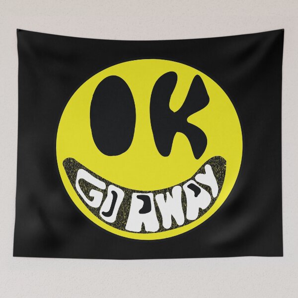 Item preview, Ok Go Away Sarcastic Smiling Face designed and sold by pelagio.