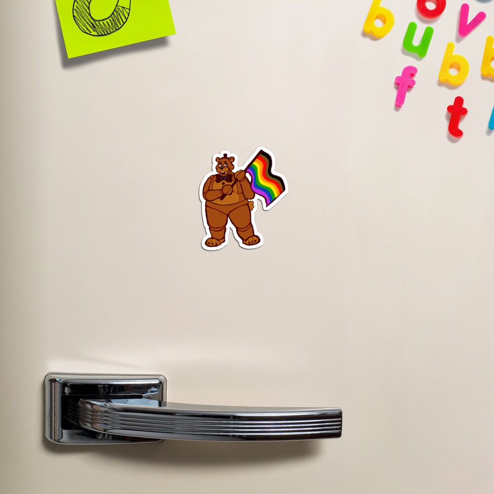 FNAF Freddy Fazbear Gay Pride Magnet for Sale by murderparty