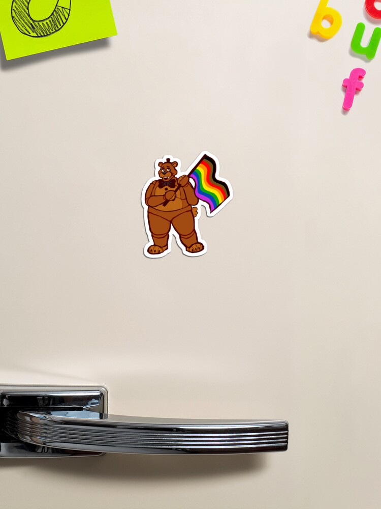 FNAF Freddy Fazbear Gay Pride Magnet for Sale by murderparty