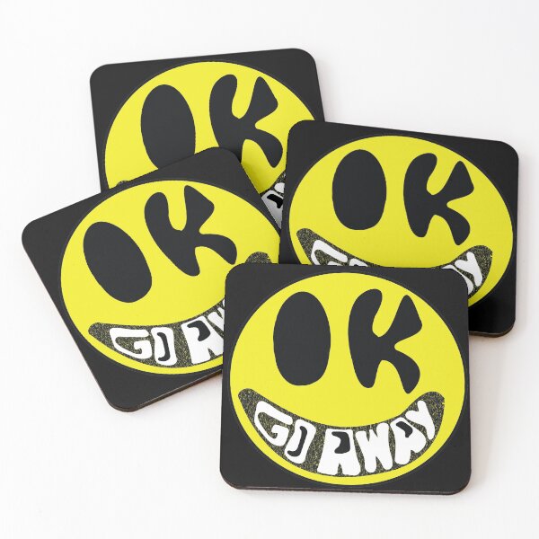 Item preview, Ok Go Away Sarcastic Smiling Face designed and sold by pelagio.
