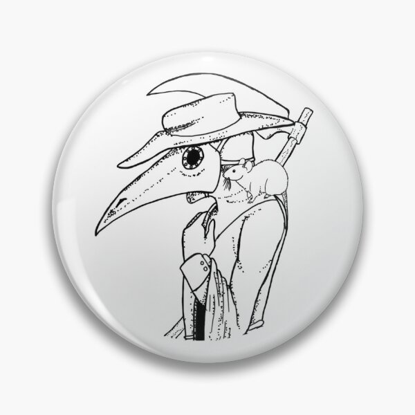 Item preview, Plague doctor tattoo style dot work  designed and sold by bethsentence.