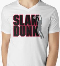 Basketball Slam Dunk Men's V-Neck T-Shirt