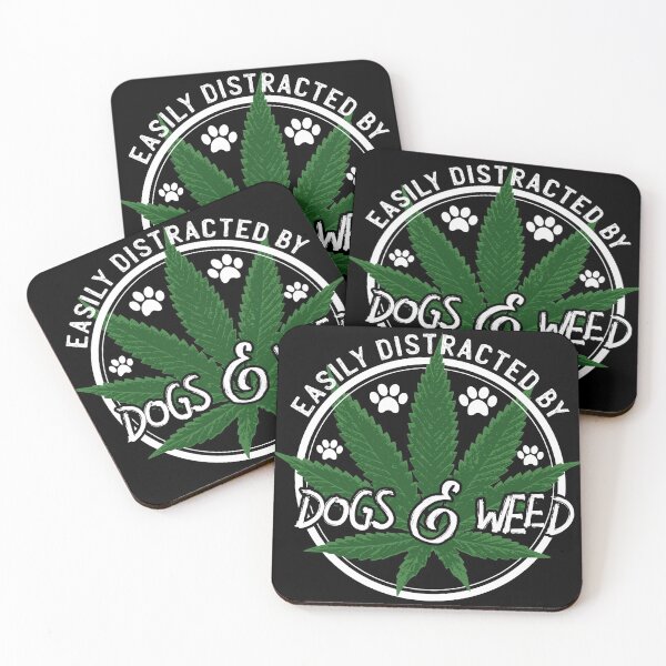 Item preview, Distracted by Dogs and Weed Gift Design Idea 4 Stoners product designed and sold by Lisbob.