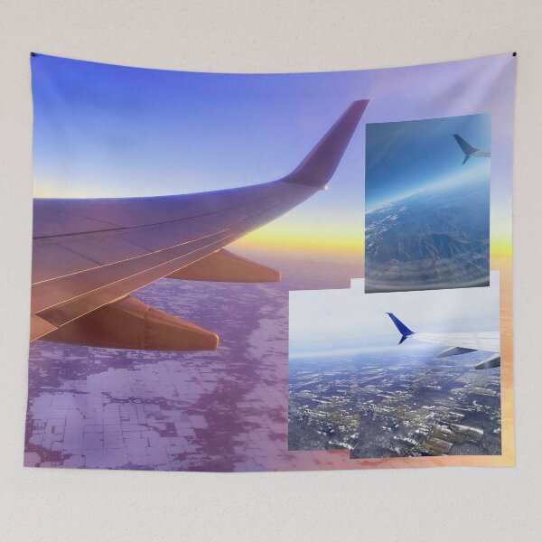 Item preview,  airplane sunset collage aesthetic edit designed and sold by mariahmoniquedesign.