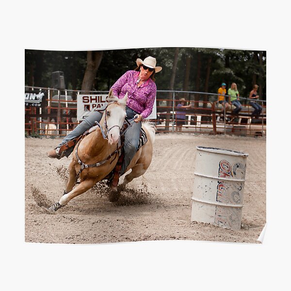 Barrel Racing Poster