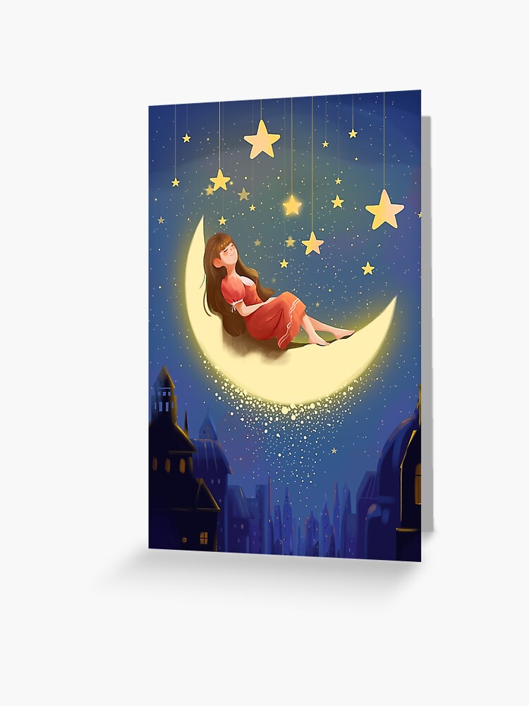 Carte De Vœux Bonne Nuit De Sommeil Par Rororiri Redbubble