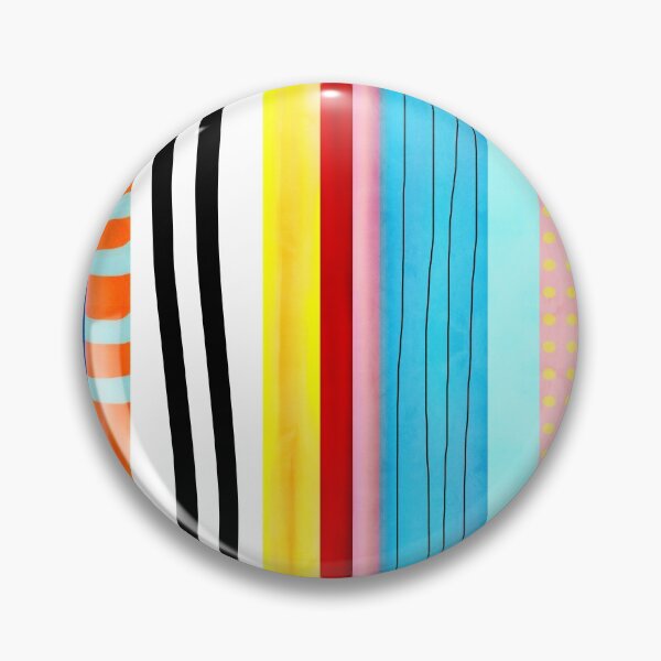Item preview, Vertical Marine Blue Lines Striped Summer Rainbow designed and sold by rupydetequila.
