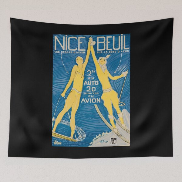 Item preview, Nice Beul vintage travel poster designed and sold by stickart-marek.