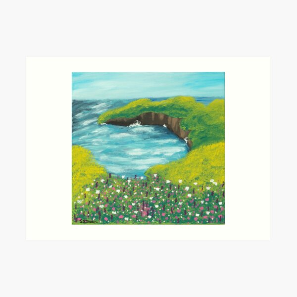 Sea Cliff Landscape Art Print