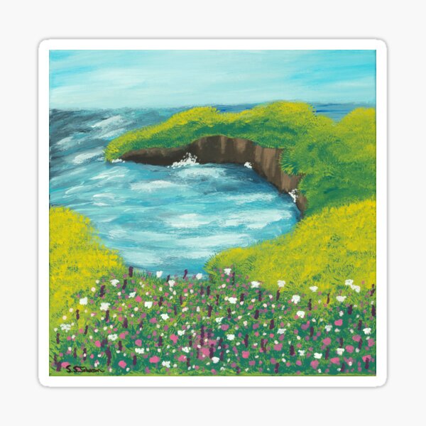 Sea Cliff Landscape Sticker