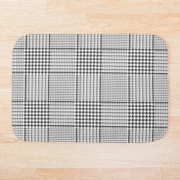 Aperçu de l'œuvre Prince de Galles à carreaux Glen Plaid en gris, noir et blanc créée et vendue par Artefficient.