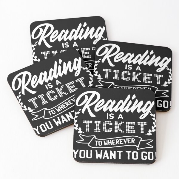 Item preview, Book Lovers design - Reading's a Ticket to Anywhere graphic designed and sold by Lisbob.